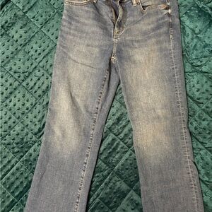 American Eagle Outfitters High Rise Kick Boot Crop Jeans